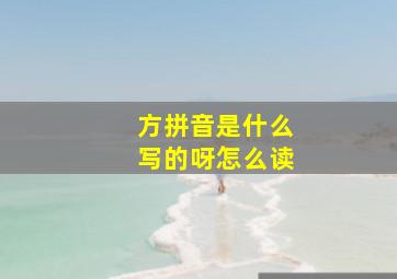 方拼音是什么写的呀怎么读