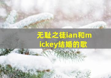 无耻之徒ian和mickey结婚的歌