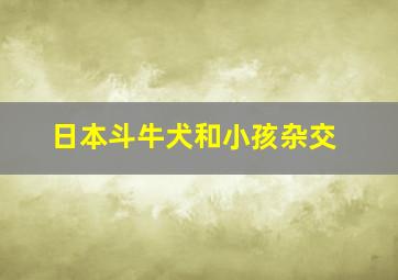 日本斗牛犬和小孩杂交