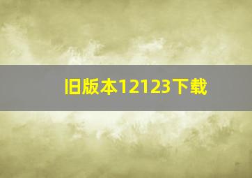 旧版本12123下载