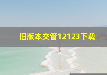 旧版本交管12123下载