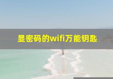 显密码的wifi万能钥匙