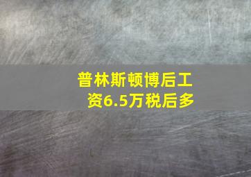 普林斯顿博后工资6.5万税后多