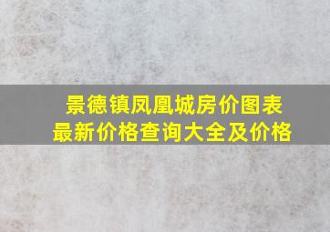 景德镇凤凰城房价图表最新价格查询大全及价格