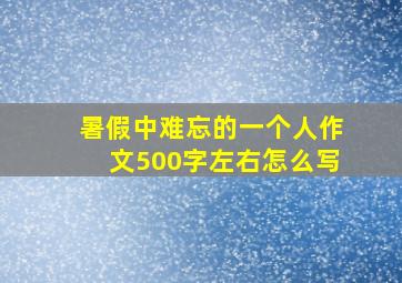 暑假中难忘的一个人作文500字左右怎么写