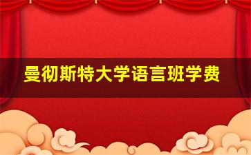 曼彻斯特大学语言班学费