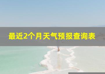 最近2个月天气预报查询表