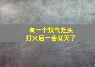 有一个煤气灶头打火后一会就灭了