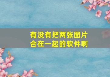 有没有把两张图片合在一起的软件啊