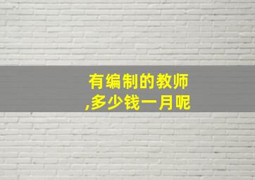 有编制的教师,多少钱一月呢