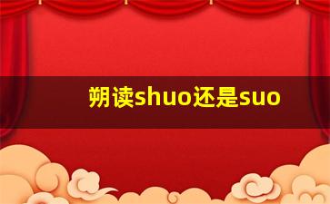 朔读shuo还是suo