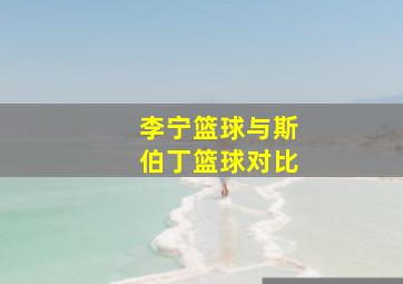 李宁篮球与斯伯丁篮球对比