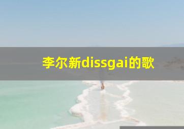 李尔新dissgai的歌