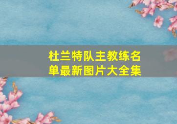 杜兰特队主教练名单最新图片大全集