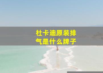 杜卡迪原装排气是什么牌子