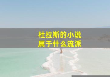 杜拉斯的小说属于什么流派