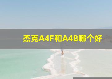 杰克A4F和A4B哪个好