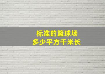 标准的篮球场多少平方千米长