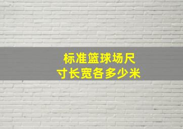 标准篮球场尺寸长宽各多少米