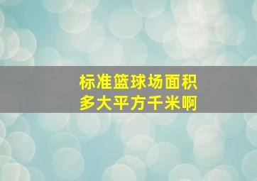 标准篮球场面积多大平方千米啊