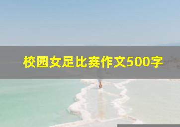 校园女足比赛作文500字