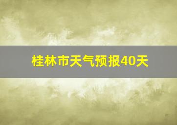 桂林市天气预报40天