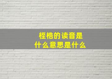 桎梏的读音是什么意思是什么