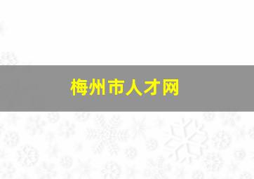 梅州市人才网