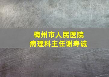 梅州市人民医院病理科主任谢寿诚