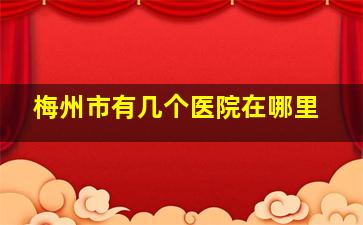 梅州市有几个医院在哪里