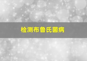 检测布鲁氏菌病