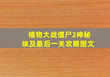 植物大战僵尸2神秘埃及最后一关攻略图文