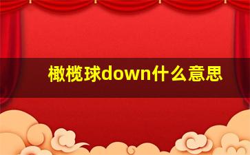 橄榄球down什么意思