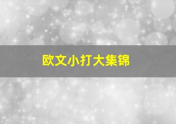 欧文小打大集锦