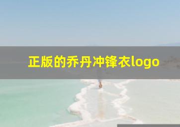 正版的乔丹冲锋衣logo