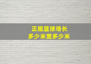 正规篮球场长多少米宽多少米