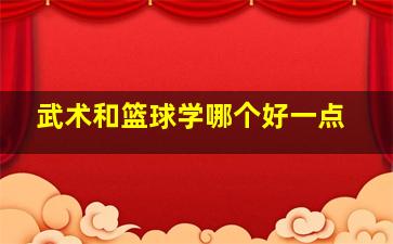 武术和篮球学哪个好一点