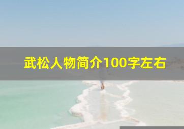 武松人物简介100字左右