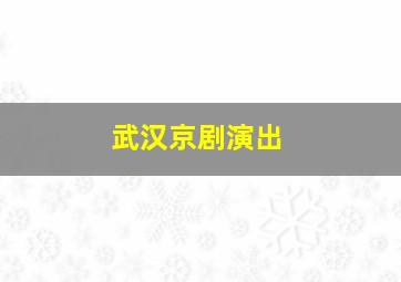 武汉京剧演出