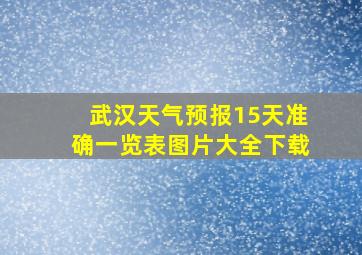 武汉天气预报15天准确一览表图片大全下载