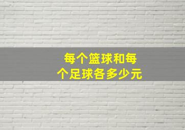 每个篮球和每个足球各多少元