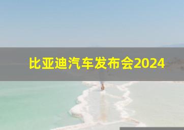 比亚迪汽车发布会2024