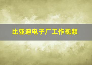 比亚迪电子厂工作视频