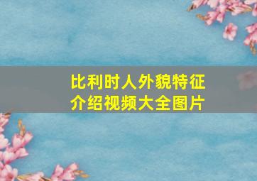 比利时人外貌特征介绍视频大全图片