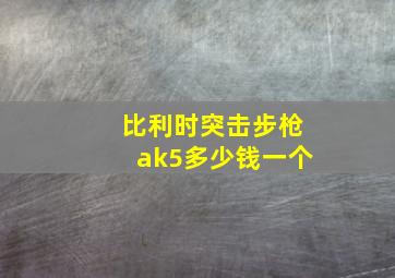 比利时突击步枪ak5多少钱一个