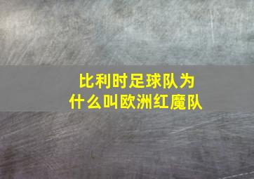 比利时足球队为什么叫欧洲红魔队