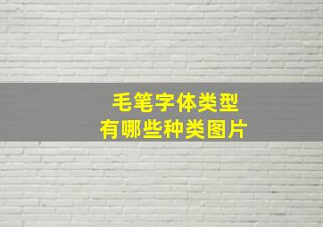 毛笔字体类型有哪些种类图片