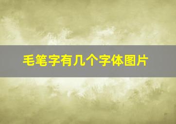 毛笔字有几个字体图片