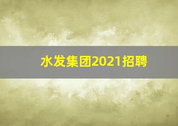 水发集团2021招聘