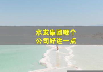 水发集团哪个公司好进一点